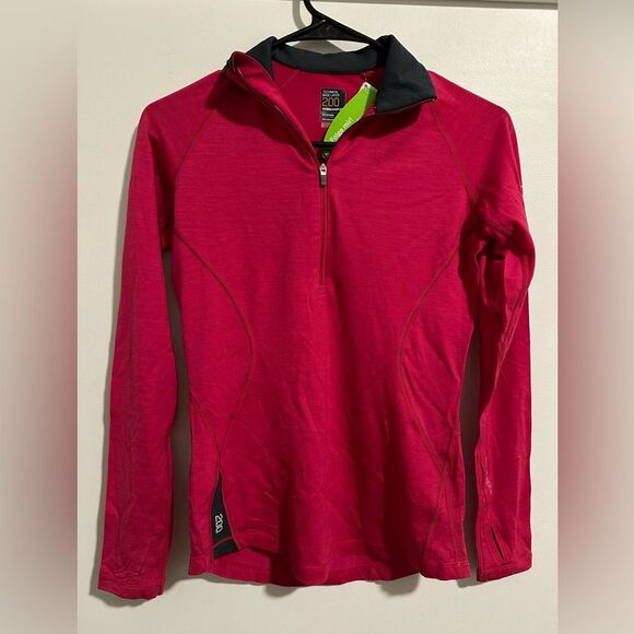 Icebreaker $110 Half Zip Base Layer Merino Wool 200 Long Sleeve Pink XS layering - Picture 1 of 9